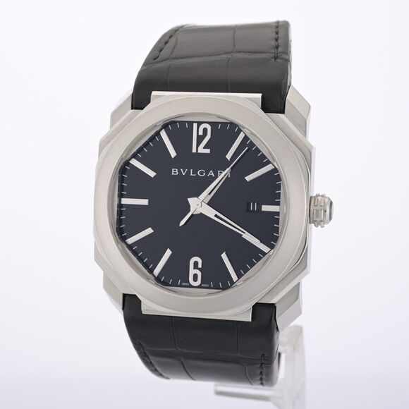 Bulgari Octo Date BGO41S Black 41mm Skeleton Back Men's Watch - Picture 6 of 15